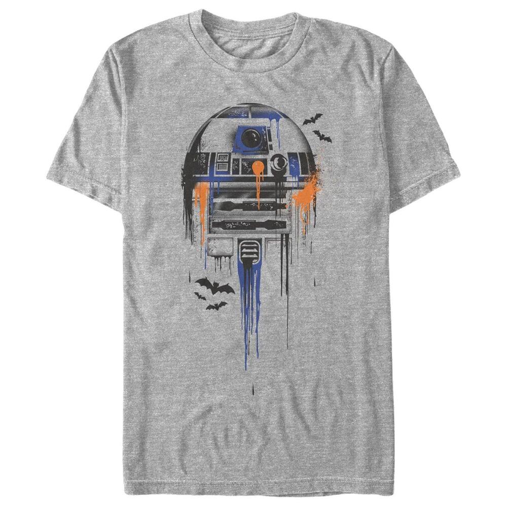 Mens Star Wars Halloween R2D2 Bats Tshirt